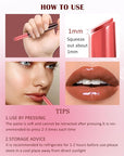 Hydrating Shimmer Lipstick,Moisturizing Jelly Lip Gloss,Shine Pink Red Lipstick Pen, Long Lasting Waterproof Tint Lip Balm Plumping Lip Stain Pen,Women's Day Makeup Gift for Women-03#