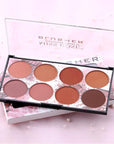 8 Colors Blush Palette, Matte Mineral Blush Powder Bright Shimmer Face Blush,Contour and Highlight Blush Palette,Professional Facial Beauty Cosmetic Makeup Blush