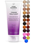 Four Reasons Color Mask - Plum - (27 Colors) Toning Treatment, Color Depositing Conditioner, Tone & Enhance Color-Treated Hair - Semi Permanent Hair Dye, Vegan and Cruelty-Free, 6.76 fl oz