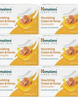 Himalaya Nourishing Cream & Honey Cleansing Bar, Face and Body Soap for Soft Skin, 4.41 oz, 12 Pack