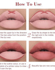 Lip Liner Set, 6 Colors Longwear and Pigmented Matte Lip Pencil Makeup, Smooth Application, Retractable Waterproof Lip Liner