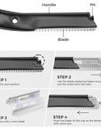 ZOMCHI Dermaplaning Razor Refills, Set of 10 Replacement Blades, Wide Distance, Metal, Plastic Free, Eyebrow Razor Blades