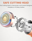 Facial Hair Remover for Women- as Seen on TV Painless Face Shaver -Mini Hair Remover, Electric Razor Shaver Portable Bikini Epilator for Lips, Chin(White+2 Heads)