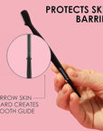 Japonesque Brow Touch Up Razors with Ultra-Sharp Stainless Steel Blades, for Removal of Unwanted Facial Hair and Peach Fuzz, Protective Blade Cover for Safe Storage Included