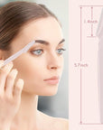 6 Pcs Light Pink Eyebrow Razor, Face Razors Multipurpose, Facial Razors for Women Men, Eyebrow Trimmers Shaver with Protective Cover, Dermaplaning Tools for Face Body Use, Facial Hair Removal Tools