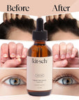 Kitsch Organic Castor Oil for Hair Growth - 100% Pure Castor Oil, Organic Cold Pressed Unrefined Glass Bottle for Face, Skin, Lashes, Brows, Scalp, Nails & Belly Button - Hexane Free, USDA - 2 oz