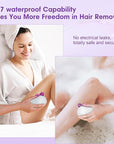 Electric Razors for Women Legs Travel : Rechargeable Waterproof Razor Trimmer for Womens - Dry Wet Electric Shaver for Women - Pro Portable Personal Body Shaver