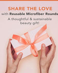 Reusable Makeup Remover Pads - 5 Large Premium Quality Microfiber Cloths for Makeup Removal, Ultra Soft & Durable, Gentle Cleansing Rounds for Face for All Skin Types, Includes Washable Bag