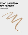 Revlon ColorStay Brow Fantasy, All In One Eyebrow Powder Pencil with Shaping Clear Gel, Gel Infused with Panthenol, Smudge-proof, 16HR Visibly Full Brows, 001 Ash Blonde