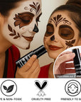 BOBISUKA Brown Face & Body Paint Stick Water-Based Washable Face Paint Makeup Stick for Halloween Skeleton, Skull, Devil, Demon, Fox, Hunting, Camo, Cosplay, SFX, Sports Eye Black & Costume Party
