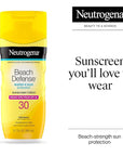 Neutrogena Sunscreen Lotion Beach Defense SPF 30, Face and Body Sunscreen, Hawaii Reef Act 104 Compliant, Octinoxate & Oxybenzone Free, Oil Free, Fast Absorbing Sun Care, 6.7 fl. oz