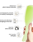 Tangle Teezer Plant-Based Ultimate Detangler Brush, Dry & Wet Hair Brush, Eliminates Knots & Reduces Breakage for Color-Treated, Fine & Fragile Hair Types, Matcha Green