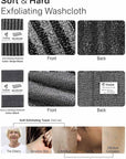 Yiclick 2 Pack Exfoliating Washcloth Towel - Body Scrubber Exfoliator, Loofah Sponge, Korean & Japanse & African Net Sponge Rag - Back Scrubber Washer for Use in Shower Bath