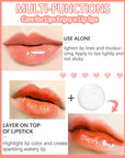 Plumping Lip Glow Oil, Hydrating Tinted Lip Oil Gloss, Transparent Toot Lip Oil, Long Lasting Lip Balm Moisturizing Glow Oil Fresh Texture, Glitter Shine Primer Lip Tint Lip Care Product-#0000