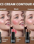 Highlighter Stick Cream Blush Stick Bronzer Contour Stick Beginner-Set B