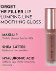 Lawless Women's Forget The Filler Lip Plumper Line Gloss, Maple Sugar, Brown, 0.11 Fl Oz (Pack of 1)