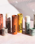 Poppy & Pout Orange Bloom Jumbo Lip Balm | All Natural Lip Balms & Moisturizers | Hydrates with Beeswax, Vitamin E, Organic Coconut Oil | Cruelty-Free | Lip Balm in Recyclable Cardboard Tube
