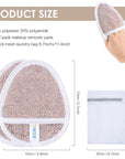 SINLAND Reusable Makeup Remover Pads For Face,Eye,Lips Microfiber Gentle Facial Cleansing Cloths for All Skin Types Friendly for Makeup Remover With Laundry Bag 5.1inchx3.93inch Pack of 12