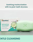 Himalaya Refreshing Cucumber Cleansing Bar, Face and Body Soap for Soft Skin, 4.41 oz, 6 Pack
