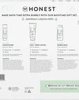 The Honest Company Fragrance Free Bathtime Gift Set | Hypoallergenic Bath Essentials for Sensitive Skin | Shampoo + Body Wash, Face + Body Lotion, Bubble Bath, Conditioner, Wash Cloth