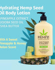 HEMPZ Body Lotion - Sweet Pineapple and Honey Melon - Daily Moisturizing Cream - 17oz