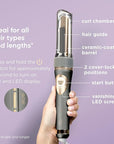 INFINITIPRO BY CONAIR Curl Secret Automatic Curling Iron - 3/4-inch Barrel - Hair Curler for All Hair Types and Lengths - Dual Voltage for Worldwide Travel