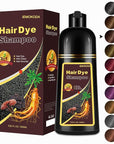 Fvquhvo Natural Instant 3 in 1 Hair Color Dye Shampoo for Gray Hair - Men & Women, Long Lasting Dark Brown