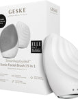 GESKE SmartAppGuided™ Sonic Facial Brush 5 in 1 | Vibrating Electric Facial Cleansing Brush | Soft Silicone Brush | Professional Facial Cleanser | Skin Cleanser & Exfoliator | Face Massager