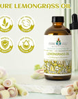 EVOKE OCCU Lemongrass Essential Oil for Diffuser Candle Spray Soap Making - 4 FL Oz