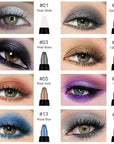 8Pcs Glitter Eye Shadow Sticks Liner Pencils Makeup, Pearl White Smokey Black Gray Silver Violet Purple Khaki Royal Blue Shimmer Glitter Eyeliner Pencil Cream Eyeshadow Palette Makeup for Older Women