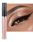 Glitter Eyeshadow Shimmer Long Lasting Effect Shiny Pigment Eyeshadow Glow Eye Makeup (Light Brown)