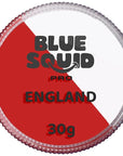 Blue Squid Face Paint Water Based Single Cake Professional Face Paint & Body Paint - Water Activated, Kids Adults Face Painting for Costume, Halloween Makeup, Cosplay - Red & White Face Paint 30g