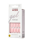 KISS Gel Fantasy Ready-To-Wear Fake Nails, Short, Square - After Last Night, Smudge Proof, Waterproof, No Dry Time, Durable, Flexible, DIY Manicure, Salon Quality, Long Lasting | 28 Count