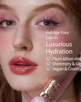 Flower Knows Violet Strawberry Rococo Glitter Lip Gloss G02 Rasberry Booze+Swan Ballet Shine Solid Lip Gloss Stick B01 Little Star