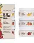 NATURE WELL Shea Body Butter Variety Pack, Includes Grapefruit, Mango, & Pomegranate, Provides Ultimate Nourishment & Hydration, 3 Pack (8 Ounces Each)
