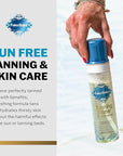 Fake Bake Tanning Water Self Tanner Instant Glow with Hydrating Passion Flower Rejuvenation - Natural Looking Sunless Bronzing for Women & Men - Professional Mitt For Easy Application - 6.7 oz, All