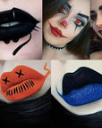 4PCS Halloween Matte Liquid Lipstick Lip Kit,24 Hour Long Lasting Red Lipgloss,Waterproof Smudge Proof Matte Lip Glaze,Gothic Festive Lip Gloss