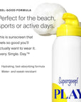 Supergoop! PLAY Body Mousse SPF 50 with Blue Sea Kale - 3 oz, Pack of 2 - Broad Spectrum Whipped Sunscreen for Sensitive Skin - Fun to Apply - Great for Active Days