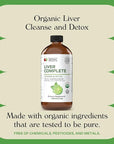Liver Complete 16oz - Organic Liquid Liver Cleanse & Detox Supplement for High Enzymes, Fatty Liver, & Liver Support