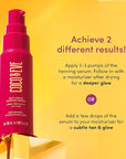 Coco & Eve Anti-Aging Tanning Serum - Face tanner with Skincare Actives for Gradual, Hydrating Glow. Natural Self Tanning Bronzer, with Niacinamide & Antioxidants for Healthy Glowing Skin (1.01 Fl Oz)