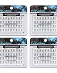 Ardell False Eyelashes Long Black, DIY Lash Clusters, Eyelash Extension Kit, 4 Pack