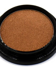 Sun Drenched Cinnamon Chocolate Brown Bronze Almond Gold Shimmer Pressed Powder Single Eyeshadow; Talc, Paraben & Cruelty Free