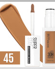 Maybelline Super Stay Liquid Concealer Makeup, Full Coverage Concealer, Up to 30 Hour Wear, Transfer Resistant, Natural Matte Finish, Oil-free, Available in 16 Shades, 45, 1 Count