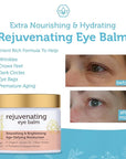 USDA Organic Eye Moisturizer Cream - Rejuvenating and Nourishing Age Defying Balm - Natural Ingredients for Sensitive Skin with Jojoba Oil, Argan Oil for Puffiness, Fine Lines Plus More