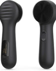 Silicone Face Scrubber, NågraCoola CLIE 2.0 Facial Cleansing Brush, Rechargeable, Waterproof Face Scrub Brush for Cleansing, Exfoliating, Massaging, Electric Facial Exfoliator for Women & Men - Black
