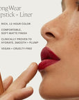ILIA - Lip Sketch Hydrating Crayon | Non-Toxic, Cruelty-Free, Hyaluronic Acid, Hydrating + Long Lasting, Crease-Resistant, Demi-Matte (Kiln)