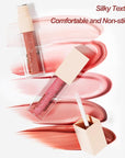 4 Pcs Hydrating Lip Gloss, ICE/MOON/SILK/PETAL High Moisturizing Oil Tint with Hyaluronic Acid, High Shine for Plumper Looking Lips (#A)