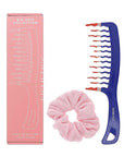 Big Hair Tools Extra Large Wide Tooth Comb for Thick, Curly, Wavy or Long Hair - Frizz-Free Detangling Shower Comb - Big Hair Comb and Microfiber Scrunchie