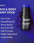 Blue Face Body Painting Stick, Professional Full-coverage Cream Blue Face Paint for Halloween SFX Cosplay Makeup, Washable Eye Body Stick for Adult Carnival & Costume Party
