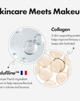 Blanc Cover Cream Stick V White - Korean Color-Changing Foundation Stick with Volufiline - Medium to Full Coverage Dewy Finish Base Makeup - Dual-Ended with Detachable Brush (202 Natural)